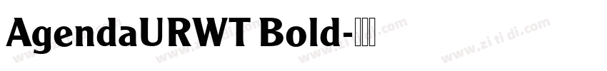 AgendaURWT Bold字体转换